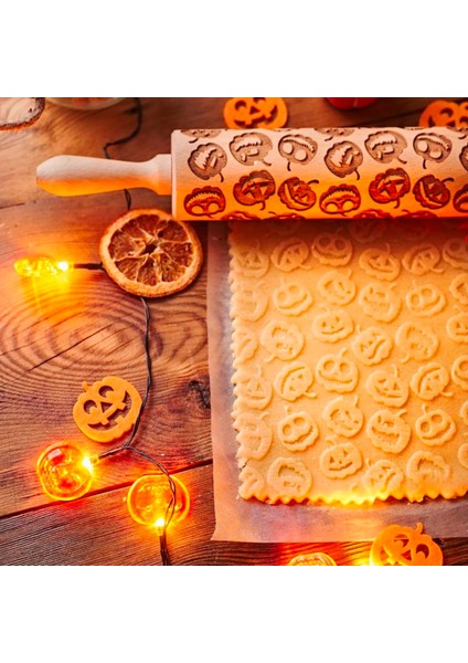 Cadılar Bayramı Oklava, Kabak Kabartma Oklava, 3D Jack O Fener Dekoratif Ro Kabartma Oklava Mutfak Hamur Silindiri (Yurt Dışından) modelleri