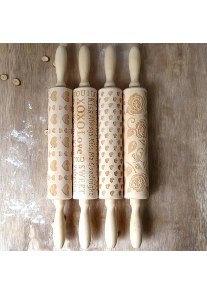 No.4 Tarzı Sevgililer Günü Mektupları Dıy Pişirme Çerezler Için Oyulmuş Kabartma Oklava Erişte Bisküvi Fondan Kek Mutfak Aracı (Yurt Dışından) fırsatları