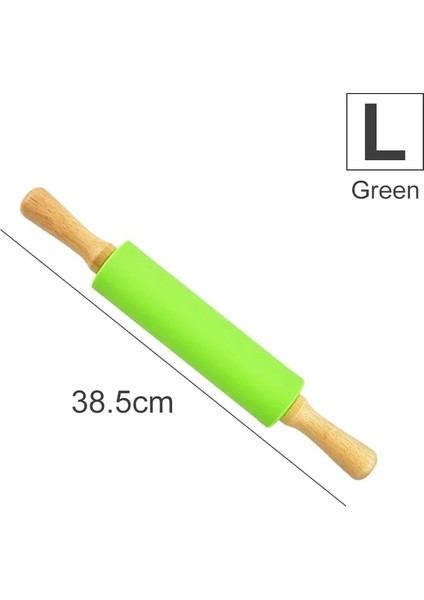 Yeşil-L Tarzı Silikon Oklava Hamur Hamuru Mantı Oklava Bakeware Mutfak Pasta ve Fırın Aksesuarları (Yurt Dışından)