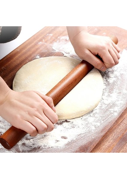 40X3.2CM Tarzı Doğal Boyasız Abanoz Haddeleme Mutfak Ev Katı Ahşap Un Ücretsiz Haddeleme Hamur Merdanesi Ahşap (Yurt Dışından) fiyatları