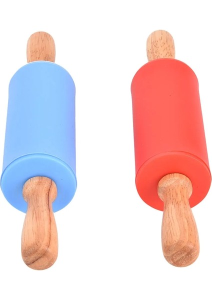 Sb Tarzı Yapışmaz Silikon Oklava Ahşap Saplı Silikon Silindirler Oklava Çocuk Mutfak Pişirme Pişirme Aracı Makarna Kurabiye Hamuru (Yurt Dışından) fiyatları