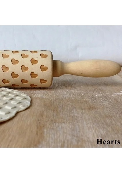 Kalp Tarzı 35CM Kabartma Ahşap Oklava Pişirme Kurabiye Erişte Bisküvi Waffle Oyulmuş Rulo Noel Ren Geyiği Kar Tanesi Paskalya Yumurtası Tavşan (Yurt Dışından)