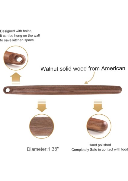 36 Cm'lik Bir Stil Hamur Için Doğal Ceviz Oklava Ahşap Rulo Pasta Rulo Mutfak Aksesuarları Kek Pizza Araçları (Yurt Dışından) modelleri