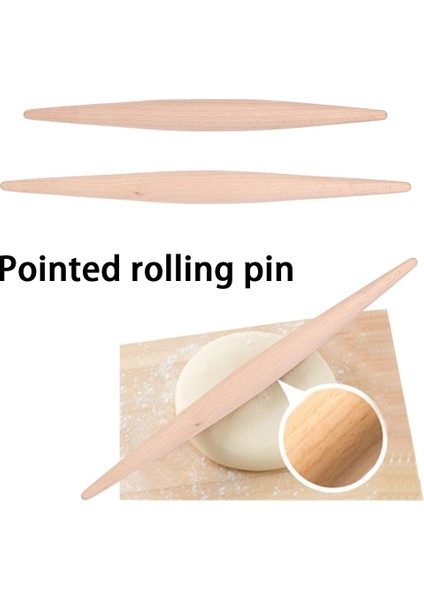 30CM Tarzı 30CM cm Oklava Ahşap Fondan Kek Hamur Rulo Yapışmaz Pişirme Aracı Alet Makarna Hamur Hamuru Cilt Makinesi Çift Ucu (Yurt Dışından)