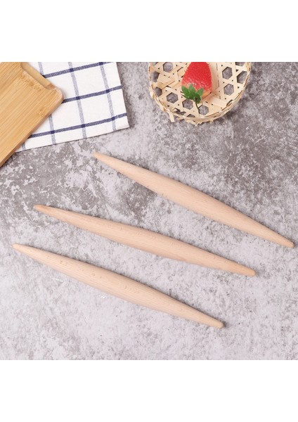 30CM Tarzı 30CM cm Oklava Ahşap Fondan Kek Hamur Rulo Yapışmaz Pişirme Aracı Alet Makarna Hamur Hamuru Cilt Makinesi Çift Ucu (Yurt Dışından)