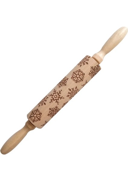 D Stili Noel Yuvarlanan Owflake Elk Ahşap Yuvarlanan Kabartma Pişirme Aracı Kurabiye Bisküvi Fondan Kek Desenli Rulo (Yurt Dışından)