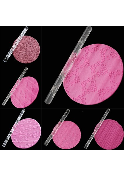 No.15 Tarzı Dokulu Kabartma Oklava Fondan Kek Rulo Bakeware Araçları Dekorasyon Pasta Araçları Fincan Üst Yapışmaz Oklava (Yurt Dışından) fırsatları