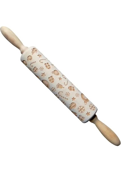 No.2 Tarzı Noel Oklava Lazer Ahşap Noel Kabartma Oklava Hamur Çubuğu Pişirme Pasta Aracı Yeni Yıl Noel Dekorasyonu (Yurt Dışından)