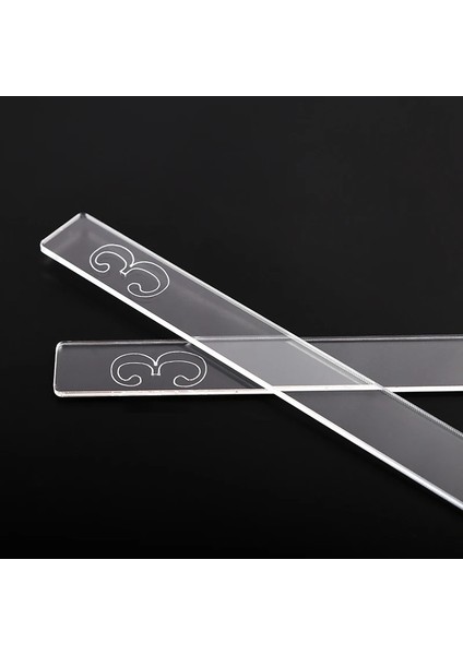 Kalınlık 3 mm 2 Adet Stil Akrilik Bisküvi Haddeleme Denge Cetvel Uzunluğu 40CM Kurabiye Buzlanma Bisküvi Fondan Kabuk Kalınlığı Şekillendirme Mat Düz Pişirme Aracı (Yurt Dışından)