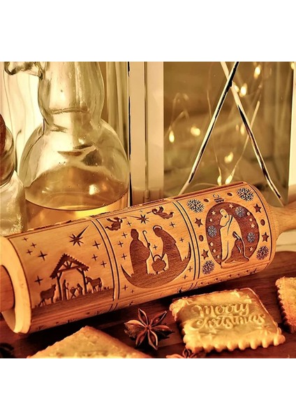 A2 Stili Noel Yuvarlanan Owflake Elk Ahşap Yuvarlanan Kabartma Pişirme Aracı Kurabiye Bisküvi Fondan Kek Desenli Rulo (Yurt Dışından) modelleri