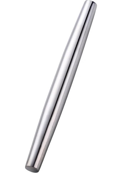 Gümüş-1 Adet Tarzı 33CM 1 Adet Paslanmaz Çelik Oklava Mutfak Gereçleri Hamur Rulo Fırında Pizza Erişte Kurabiye Köfte Yapışmaz Pişirme Aracı (Yurt Dışından)