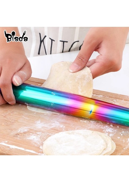 Gümüş-1 Adet Tarzı 33CM 1 Adet Paslanmaz Çelik Oklava Mutfak Gereçleri Hamur Rulo Fırında Pizza Erişte Kurabiye Köfte Yapışmaz Pişirme Aracı (Yurt Dışından) fiyatları