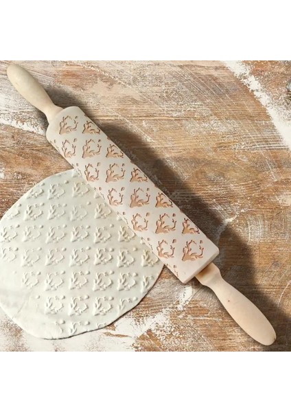 No.2 Tarzı Noel Oklava Lazer Ahşap Noel Kabartma Merdane Hamur Çubuğu Pişirme Pasta Aracı Yeni Yıl Noel Dekorasyonu (Yurt Dışından) modelleri