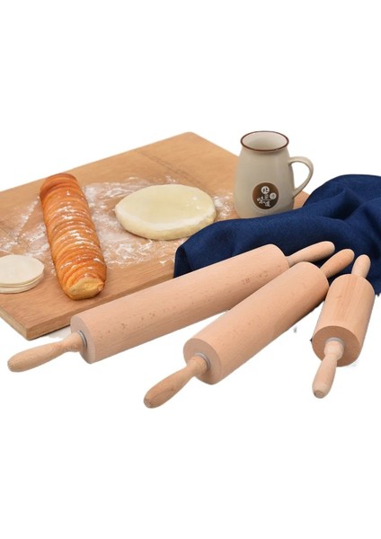 29.5x6 Stili Kayın Ağacı Rulo Haddeleme Pindumpling Sarıcı Pişirme Aracı Pizza Hamuru Pasta Rulo Kurabiye Bisküvi Pişirme Aracı Özel Logo (Yurt Dışından) modelleri