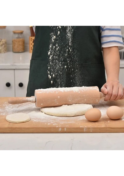 29.5x6 Stili Kayın Ağacı Rulo Haddeleme Pindumpling Sarıcı Pişirme Aracı Pizza Hamuru Pasta Rulo Kurabiye Bisküvi Pişirme Aracı Özel Logo (Yurt Dışından) indirimleri