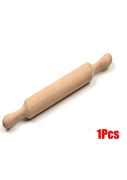A-1 Adet Stili Yazın 20X2.8CM Mini Rolling M Ahşap Saplı Çocuklar Için Mutfakta Hamur Açma Makinesi, Play-Doh, Crafting ve Yaratıcı Oyun (Yurt Dışından)