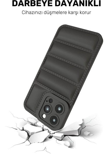 iPhone 15 Pro Uyumlu Airbag Puffer Modeli Darbeye Dayanıklı Silikon Şişme Kılıf fırsatları