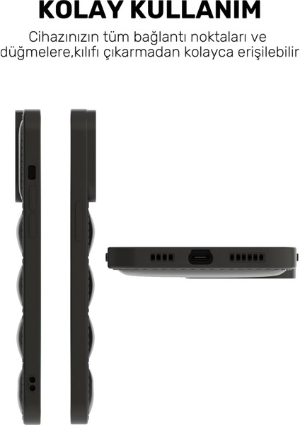 iPhone 15 Pro Uyumlu Airbag Puffer Modeli Darbeye Dayanıklı Silikon Şişme Kılıf indirimleri