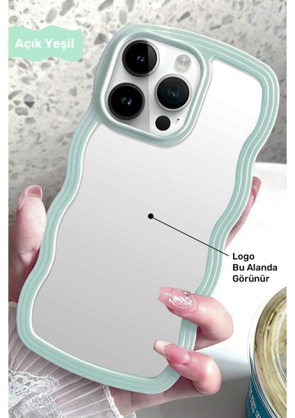 iPhone 15 Pro Max Uyumlu Dalgalı Çerçeveli Darbeye Dayanıklı Silikon Telefon Kılıfı