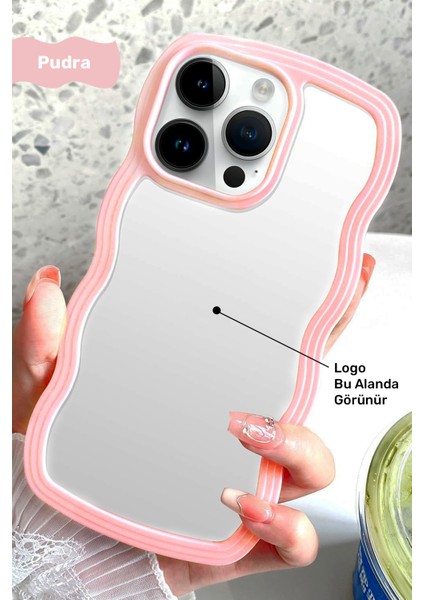 iPhone 15 Pro Uyumlu Dalgalı Çerçeveli Darbeye Dayanıklı Silikon Telefon Kılıfı