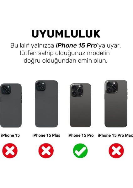 iPhone 15 Pro Uyumlu Dalgalı Çerçeveli Darbeye Dayanıklı Silikon Telefon Kılıfı indirimleri