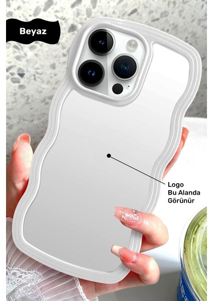 iPhone 15 Pro Max Uyumlu Dalgalı Çerçeveli Darbeye Dayanıklı Silikon Telefon Kılıfı