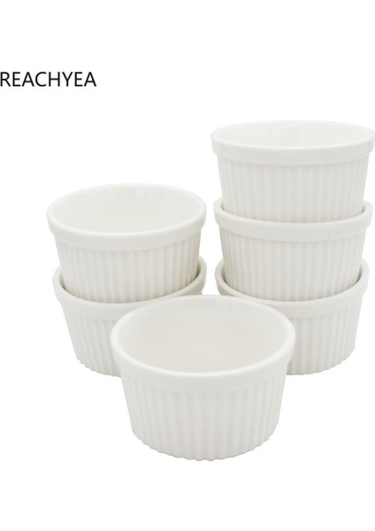 4ozml Seramik Ramekin Porselen Sufle Bardak 6'lı Paket (Yurt Dışından)