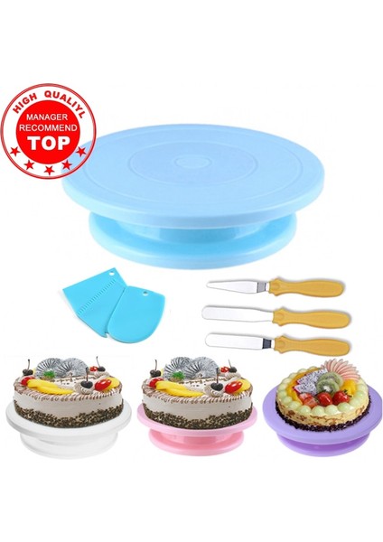 C Stili Dıy Tava Pişirme Aracı Plastik Kek Tabağı Döner Döner Kaymaz Yuvarlak Kek Standı Kek Dekorasyon Döner Masa Mutfak (Yurt Dışından) fiyatları
