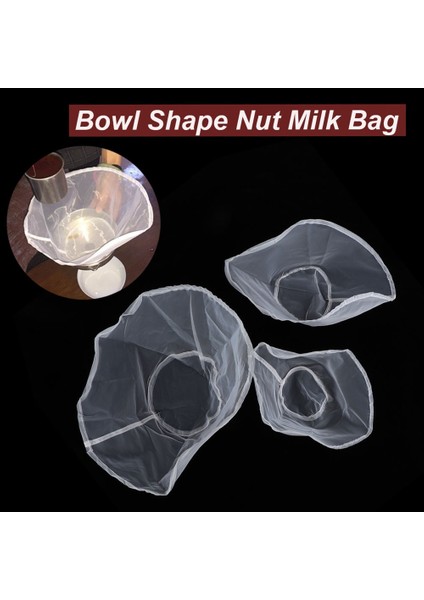 15X20CM Tarzı Yeniden Kullanılabilir Ince Örgü Şarap Süzgeç Suyu Soya Sütü Somun Süt Çay Naylon Filtre Torbası Kase Şekli Gıda Kahve Filtre Peynir Bezi (Yurt Dışından)