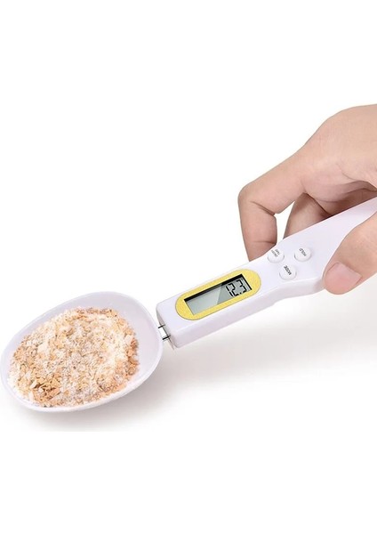 Ss Gümüş Stili 500G.1G Taşınabilir Kaşık Ölçek LCD Dijital Mutfak Ölçme Gram Elektronik Gıda Kahve Şeker Gram Asılı Tartı Aracı (Yurt Dışından)