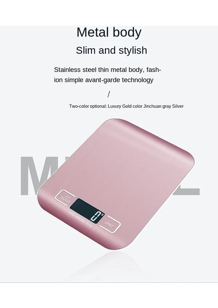 Beyaz Stil 5kg kg Mutfak Dijital Gıda Tartı Gıda Diyet Posta Pişirme Kahve Dengesi Ölçme LCD Electrog Ağırlık Terazi Araçları (Yurt Dışından)