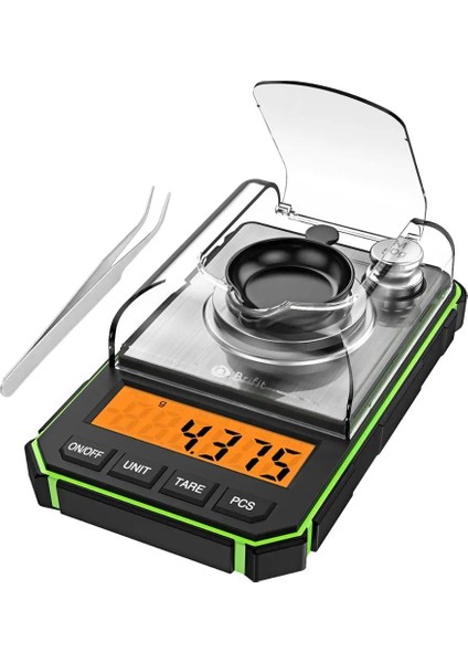 Yeşil Stil 0.001G Elektronik Dijital Tartı Taşınabilir Erkek Hassas Profesyonel Cep Tartı Miligram 50G Kalibrasyon Ağırlıkları (Yurt Dışından)