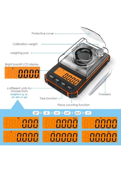 Yeşil Stil 0.001G Elektronik Dijital Tartı Taşınabilir Erkek Hassas Profesyonel Cep Tartı Miligram 50G Kalibrasyon Ağırlıkları (Yurt Dışından)