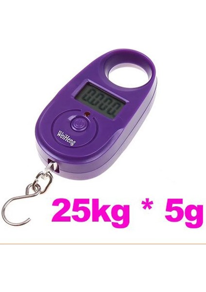 25KG * 5g Dijital Cep Terazisi Asılı Bagaj Tartı Balıkçılık Ağırlığı Tartı Cep Elektrikli Terazi Bascula Mini Denge Pesa (Yurt Dışından)