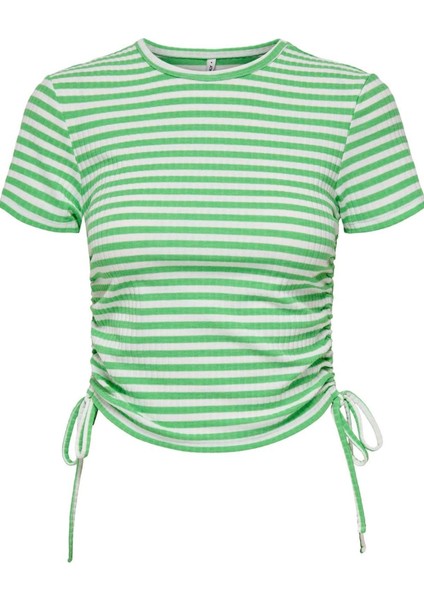 Onlwendy S/s Ruchıng Top Jrs 15284982 Yeşil