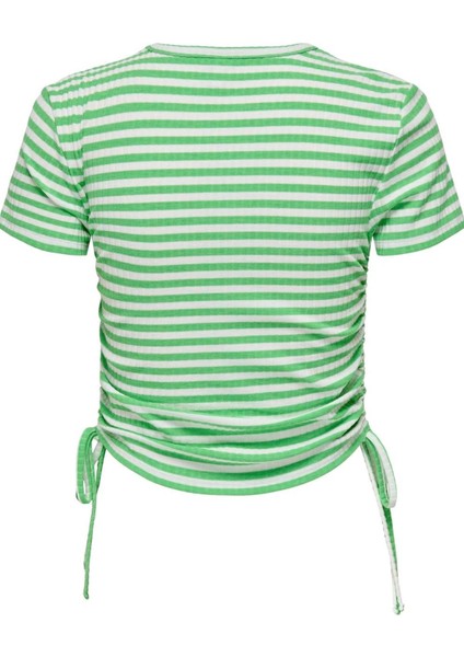 Onlwendy S/s Ruchıng Top Jrs 15284982 Yeşil