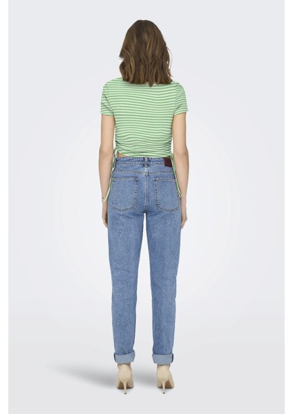 Onlwendy S/s Ruchıng Top Jrs 15284982 Yeşil
