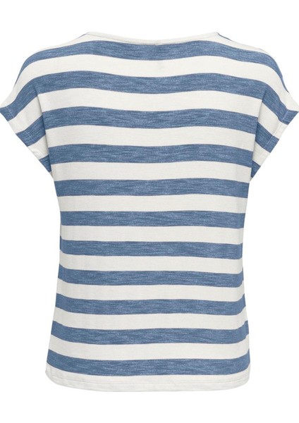 Only Onllıra Lıfe S/s V-Neck Top Jrs Noos 15252103 Mavi fırsatları
