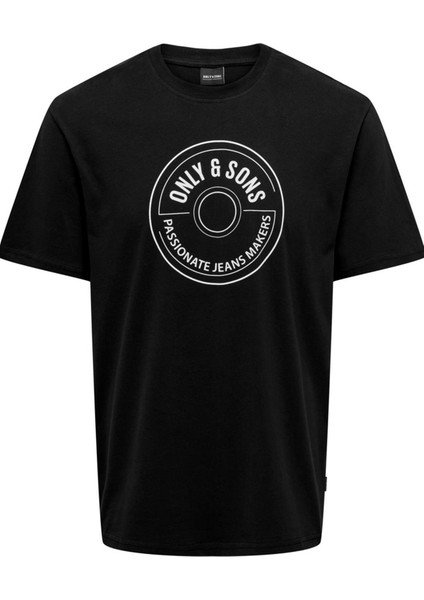 Only & Sons Onslamer Lıfe Reg Logo Ss Tee 22028168 Siyah