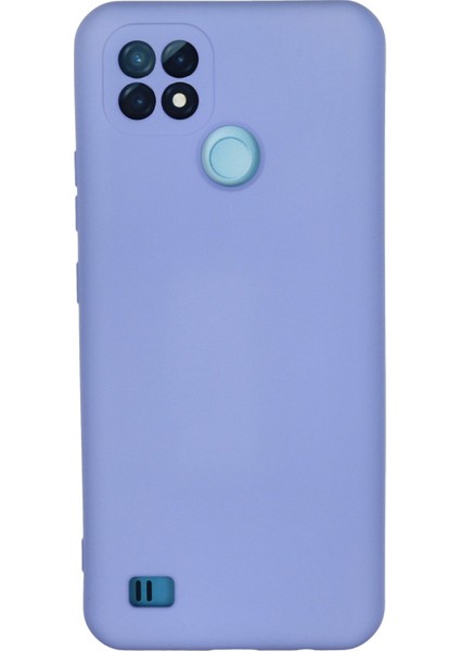 Realme C21 Kılıf Nano Içi Kadife Silikon - Lila