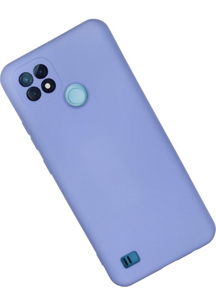 Realme C21 Kılıf Nano Içi Kadife Silikon - Lila