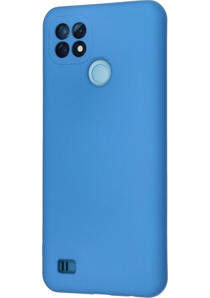 Realme C21 Kılıf Nano Içi Kadife Silikon - Mavi