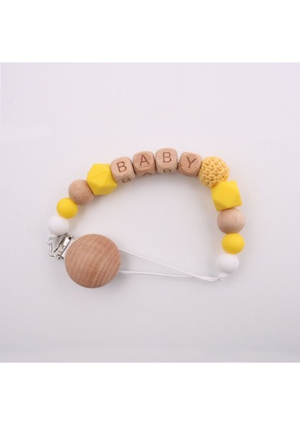 Beech Wood Silicon Pacifier Zinciri (Yurt Dışından)