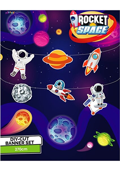 Rocket Space Dıy-Cut Özel Kesim Banner