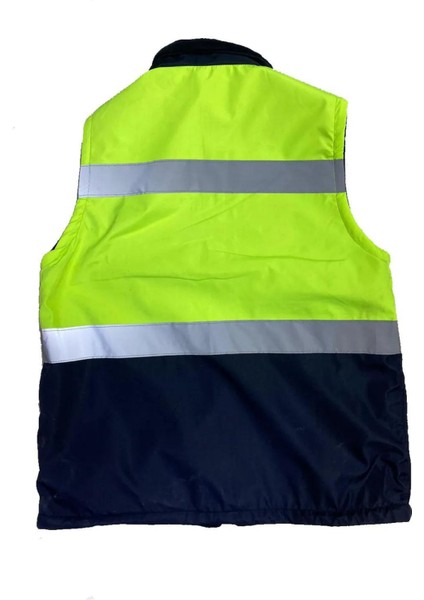 Yeşil-Mavi Polarlı Kışlık Ikaz Yeleği