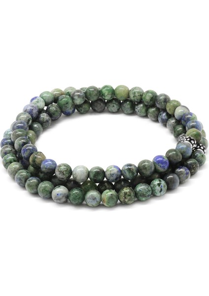 Hem Bileklik - Hem Kolye - Hem Tesbih 99LU Azurite Doğaltaş Takı