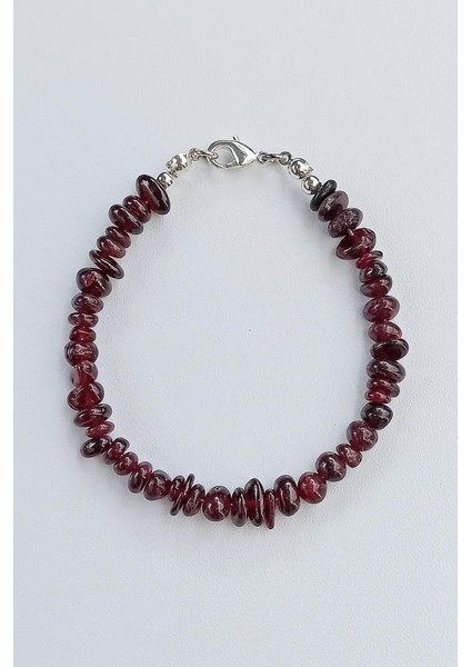 Metal Zincirli Natural Kesim Lal Taşı Doğaltaş Kadın Bileklik modelleri