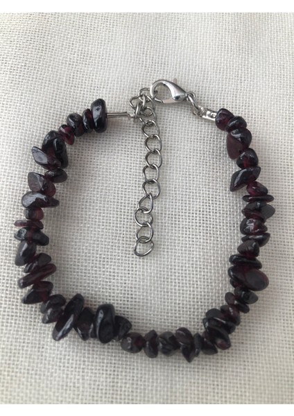 Metal Zincirli Natural Kesim Lal Taşı Doğaltaş Kadın Bileklik fırsatları