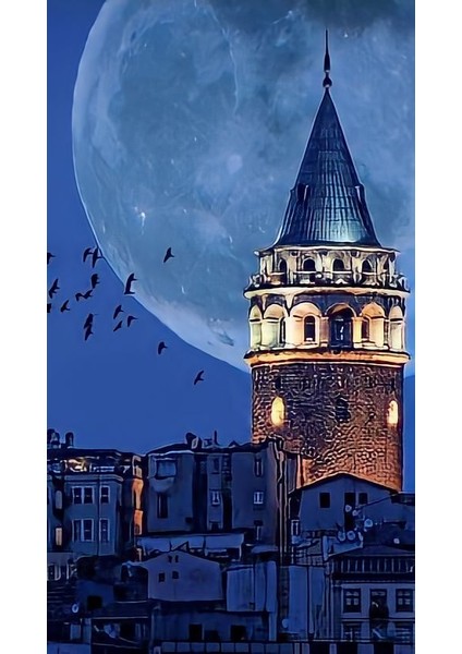 Sayılarla Boyama Seti Gecenin Renginde Galata 40x50 cm fiyatları