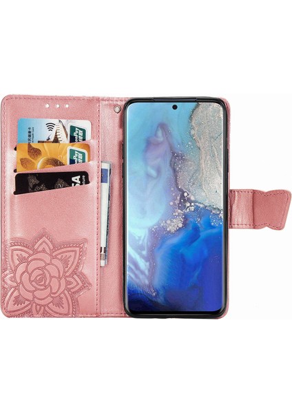 Samsung Galaxy S20 Kelebek Kanatları Narin Çiçekler Flip Darbeye Deri ile Uyumlu Telefon Kılıfı (Yurt Dışından) modelleri